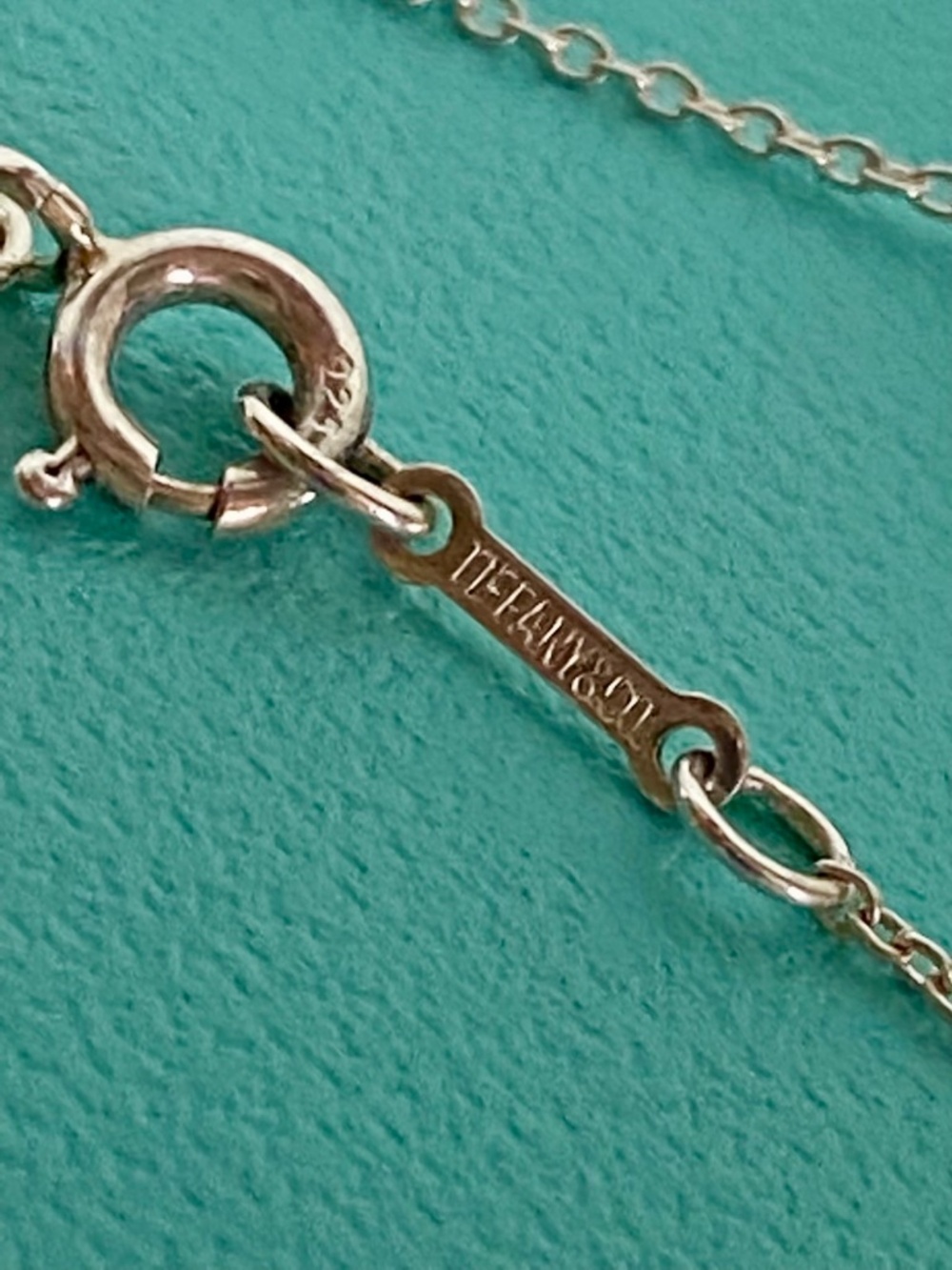 Tiffany & Co. Elsa Peretti Mini Bean Necklace Sterling Silver 17” - Picture 7 of 8